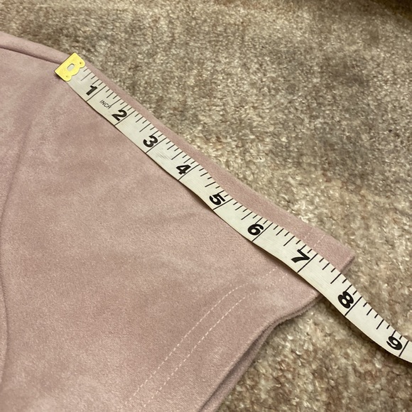 Joh Lilac Faux Suede Dress stretch with pockets oh so comfy Sz Large EUC - Picture 4 of 10